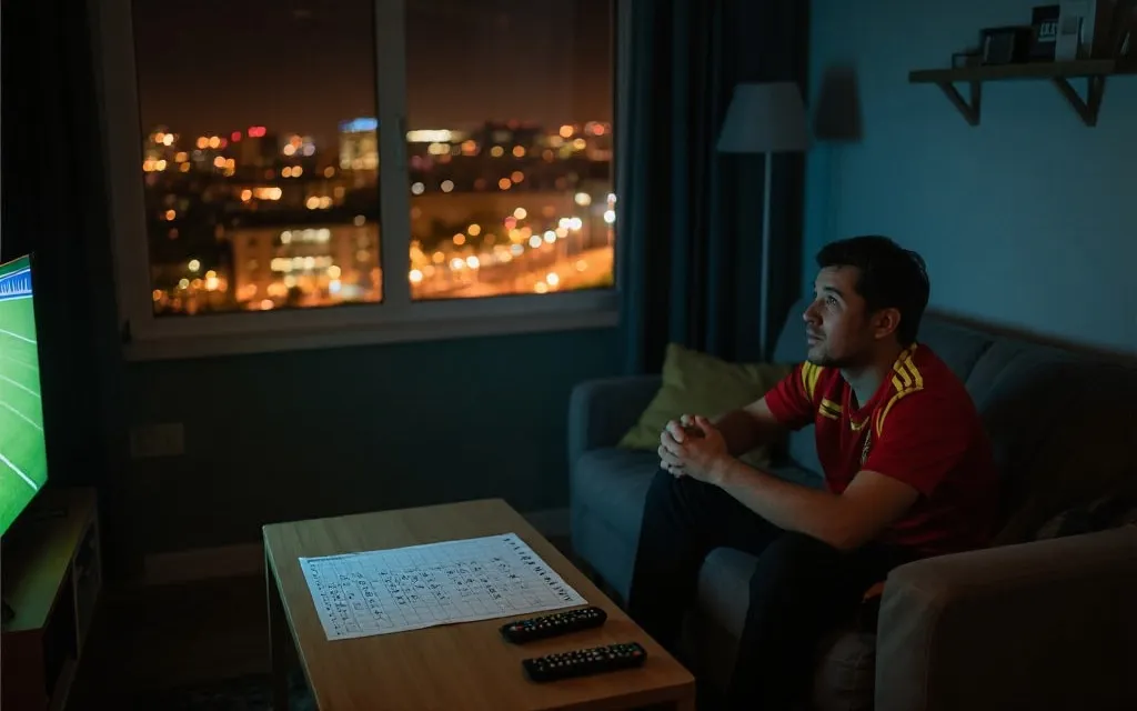 世界杯决赛夜普通球迷在客厅观赛的情绪氛围与小仪式